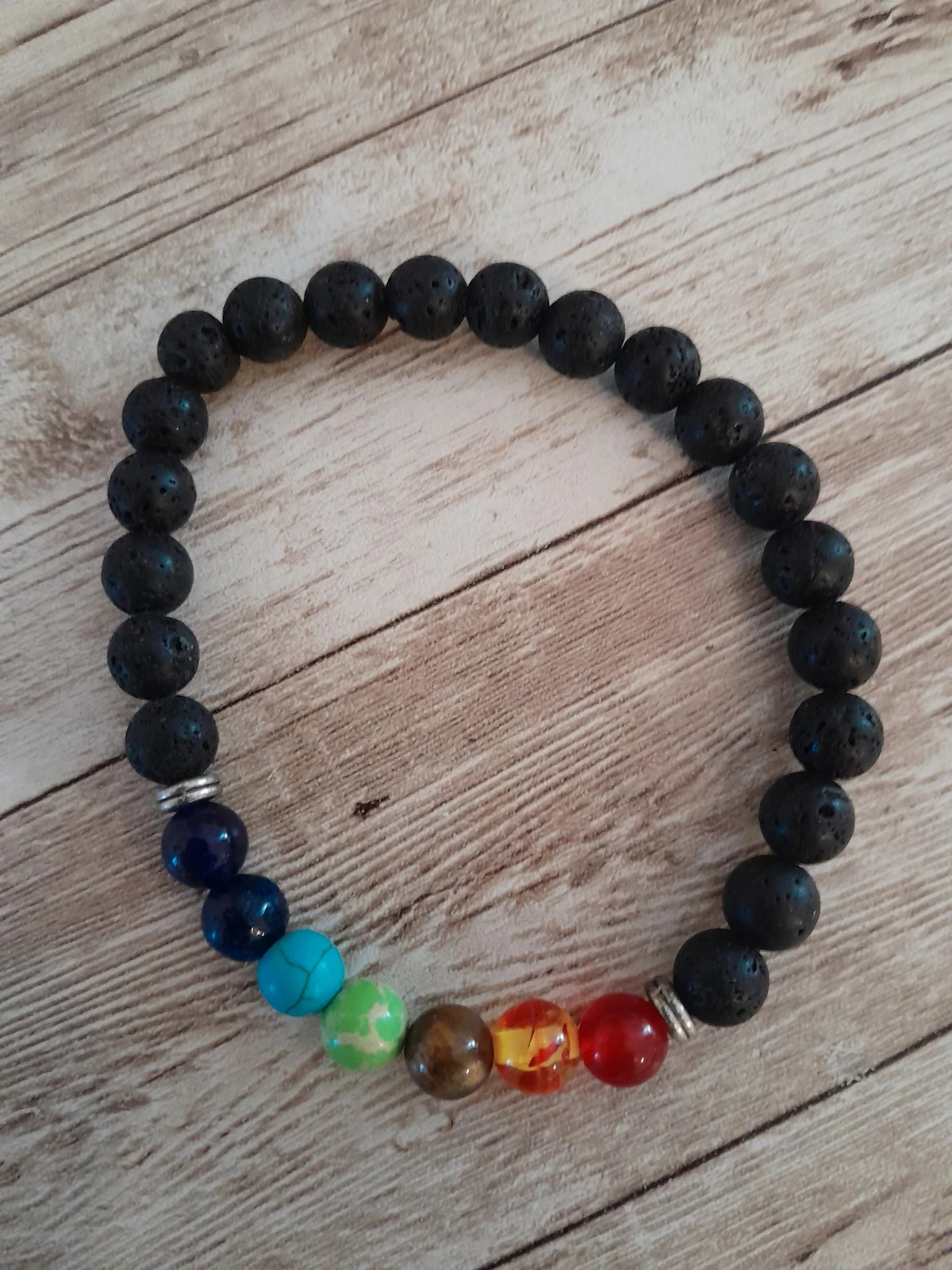 Bracelet 7 Chakras pour homme, 23cm